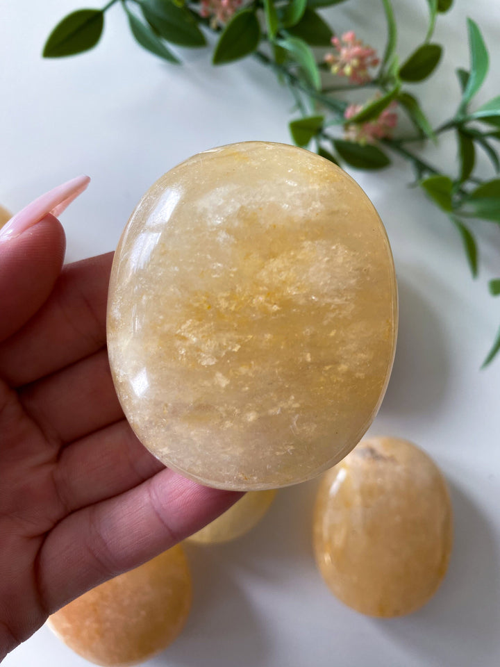 Yellow Aventurine Palm Stone