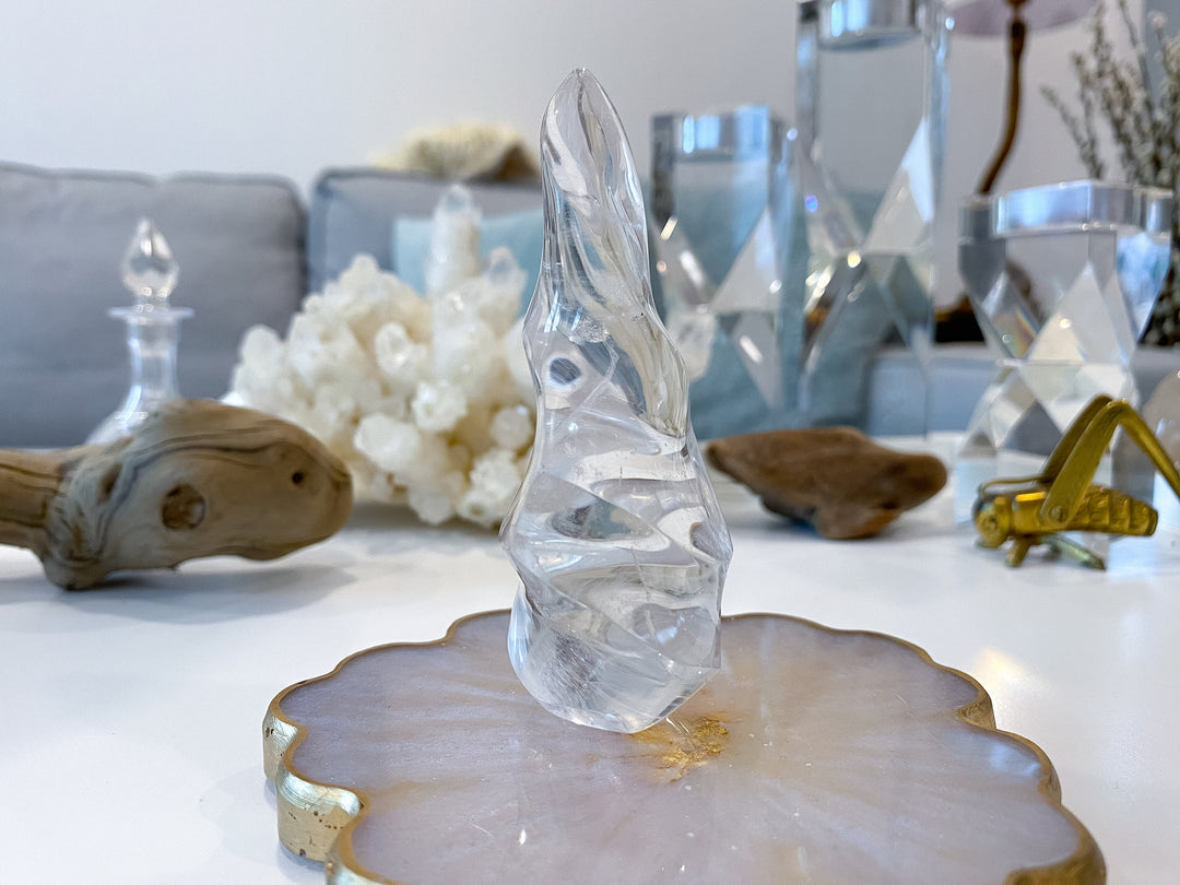 Clear Quartz Flame - Magic Stone - Harmony - Healing - Clarity - Amplification Crystal - Intentions