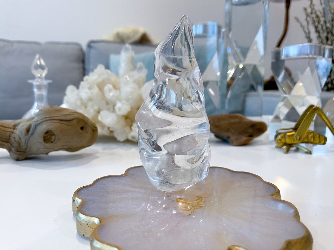 Clear Quartz Flame - Magic Stone - Harmony - Healing - Clarity - Amplification Crystal - Intentions