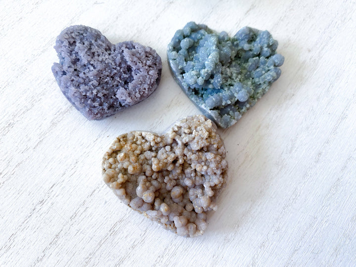 Grape Agate Heart - Dreams Coming True - Stability - Composure