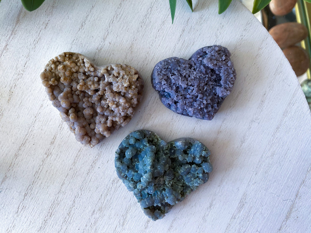 Grape Agate Heart - Dreams Coming True - Stability - Composure