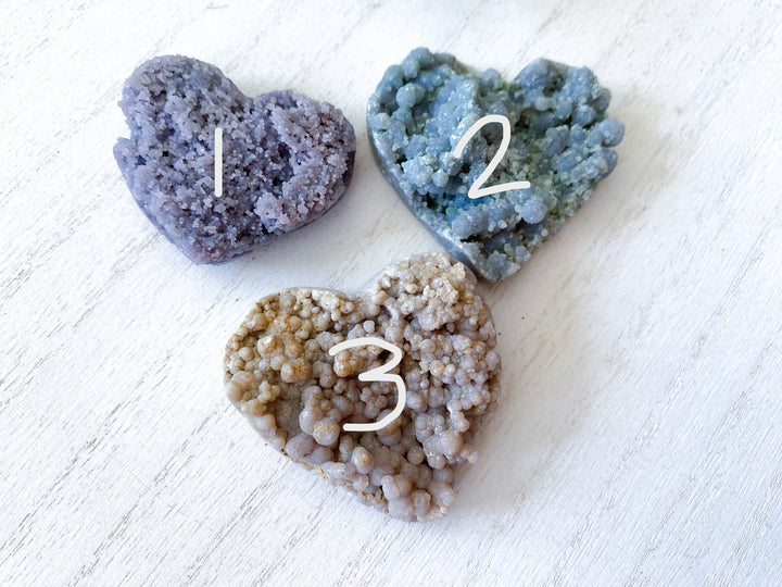 Grape Agate Heart - Dreams Coming True - Stability - Composure