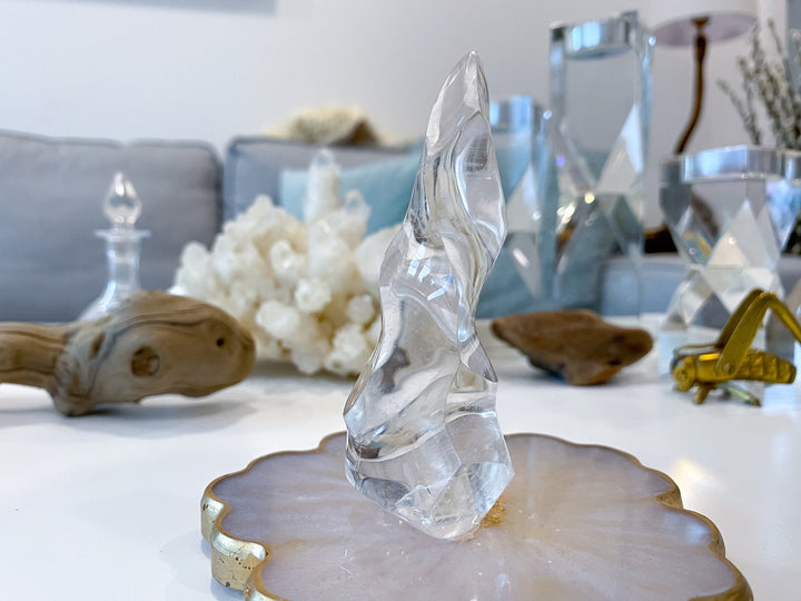 Clear Quartz Flame - Magic Stone - Harmony - Healing - Clarity - Amplification Crystal - Intentions