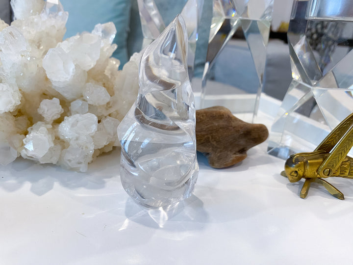 Clear Quartz Flame - Magic Stone - Harmony - Healing - Clarity - Amplification Crystal - Intentions