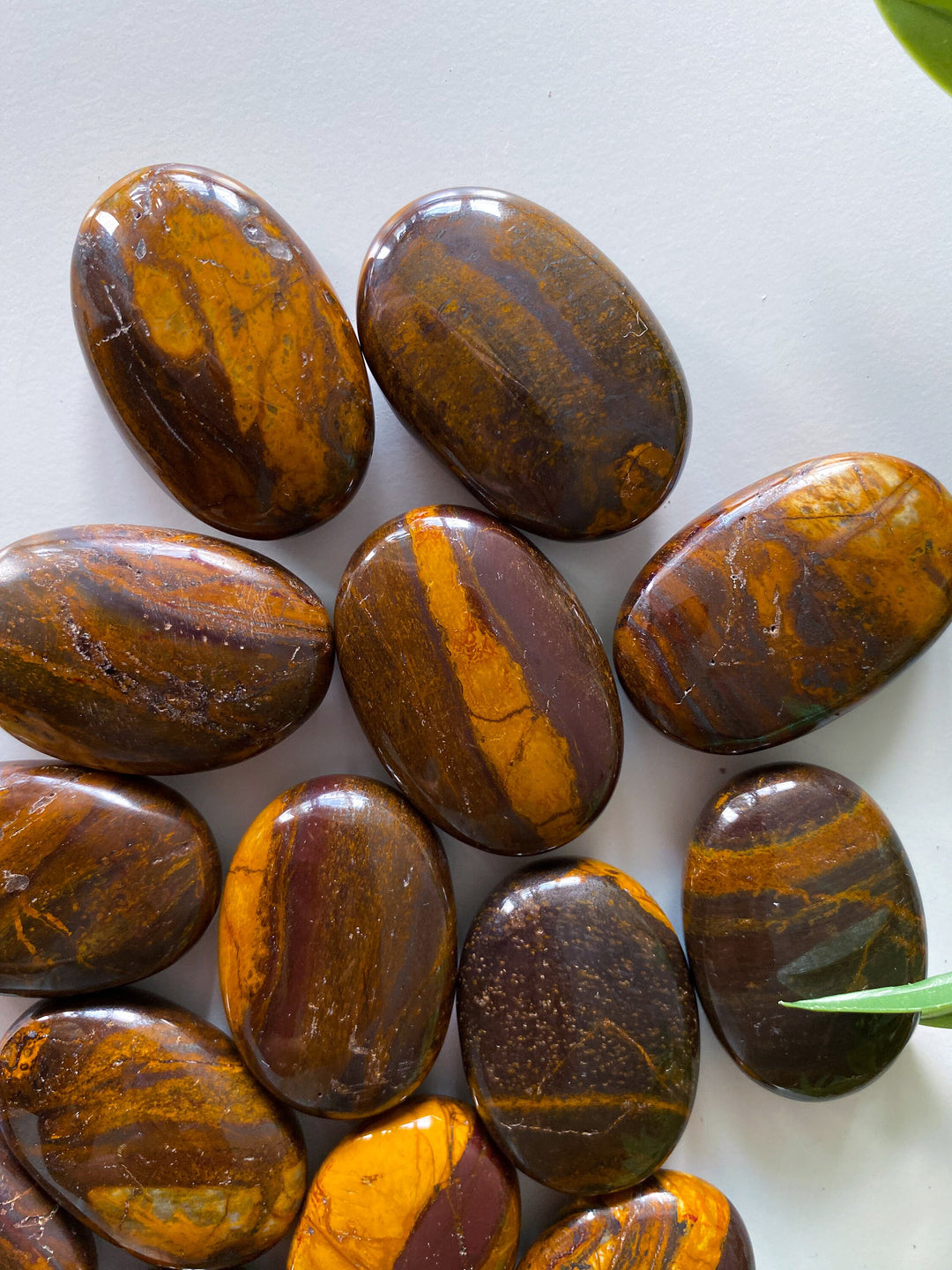Small Sunset Jasper Palm Stone - Smooth - Grounding - Stability - Emotional Healing -Creativity - Passion - Nature - Inner Strength