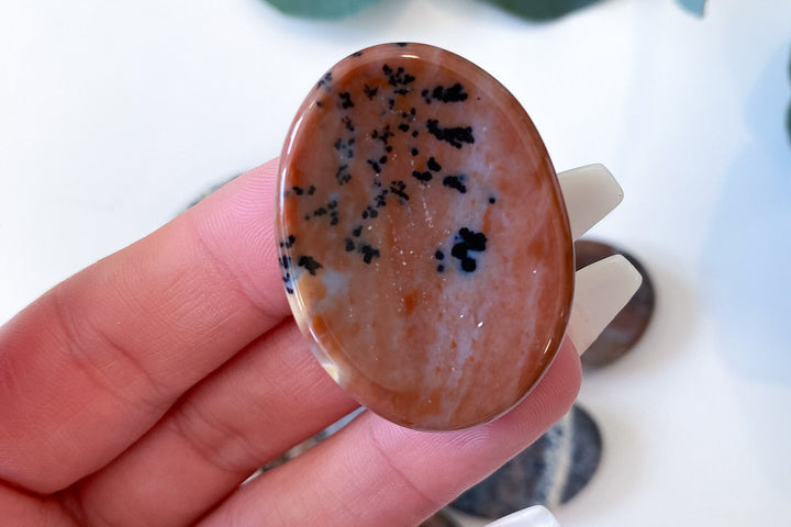 Dendritic Agate Worry Stone