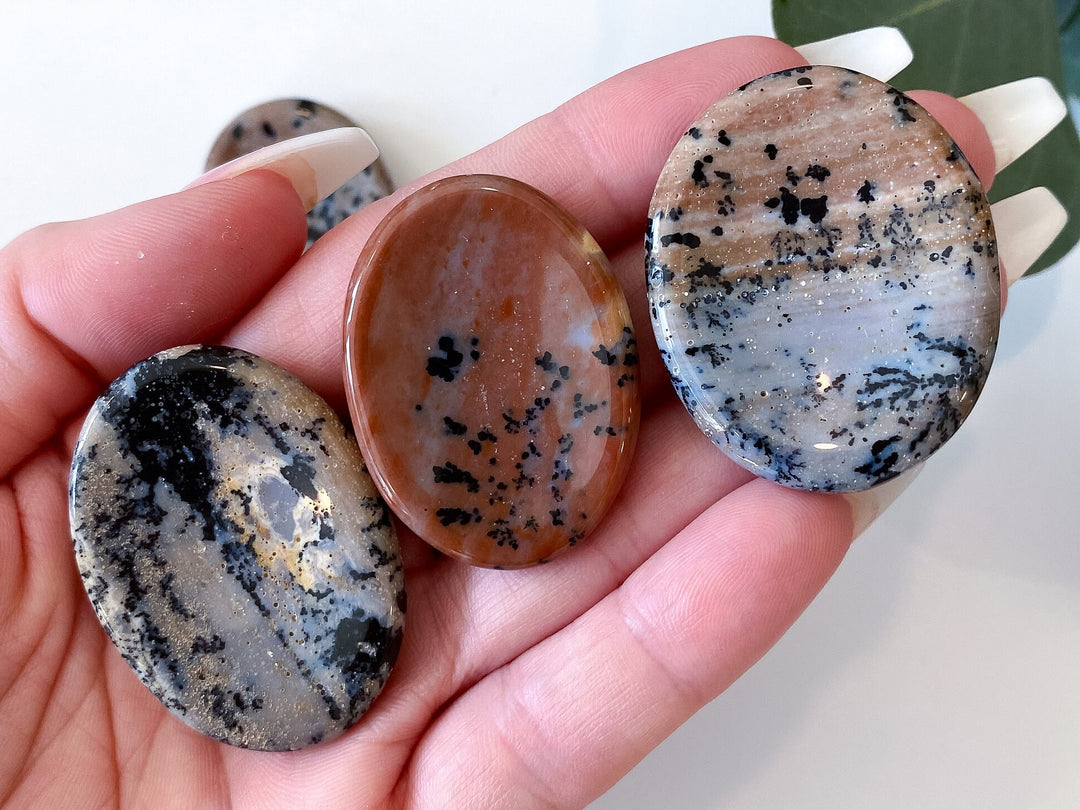 Dendritic Agate Worry Stone