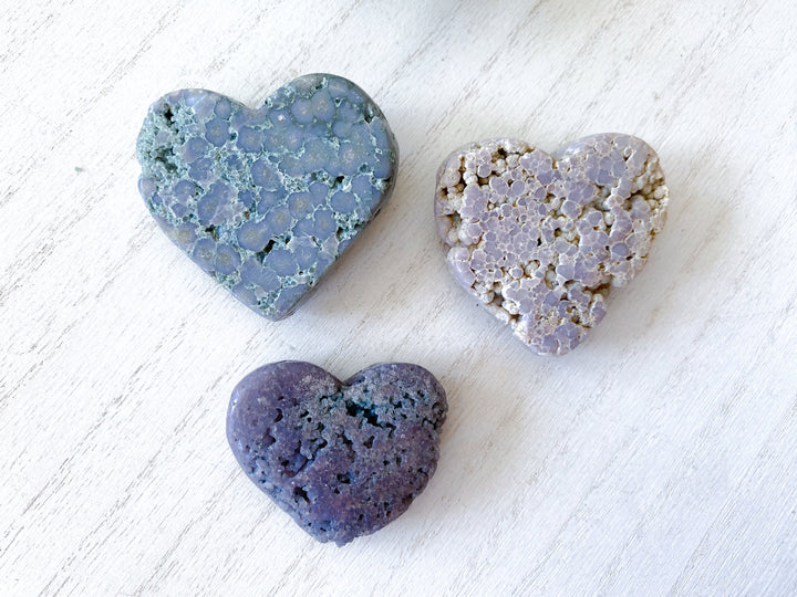 Grape Agate Heart - Dreams Coming True - Stability - Composure