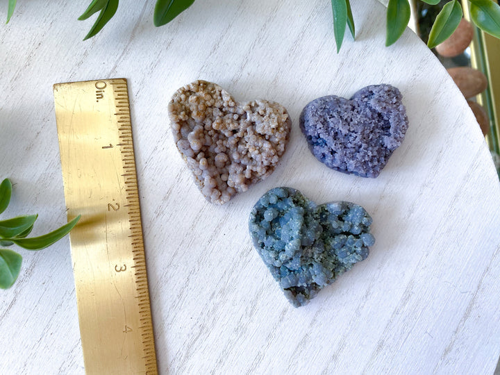 Grape Agate Heart - Dreams Coming True - Stability - Composure