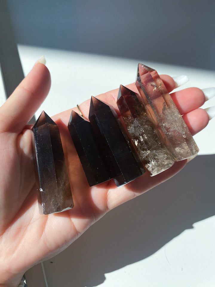 Imperfect Tiny Smokey Quartz Towers