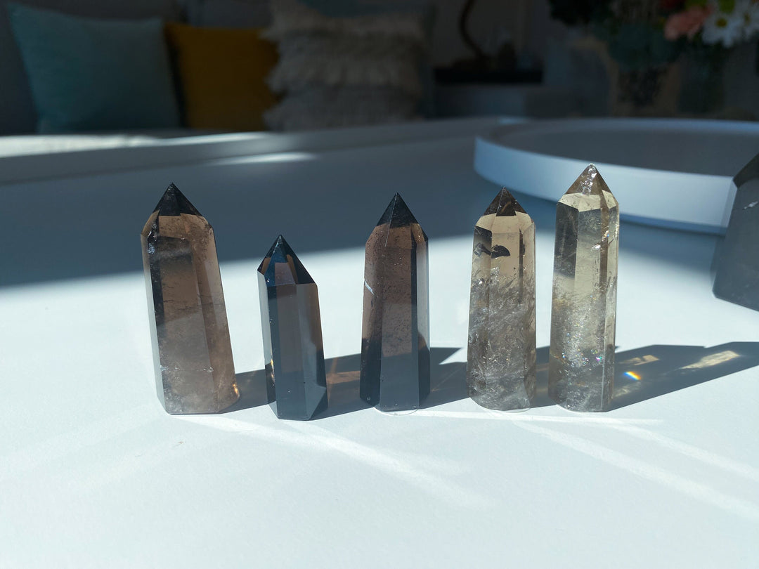 Imperfect Tiny Smokey Quartz Towers