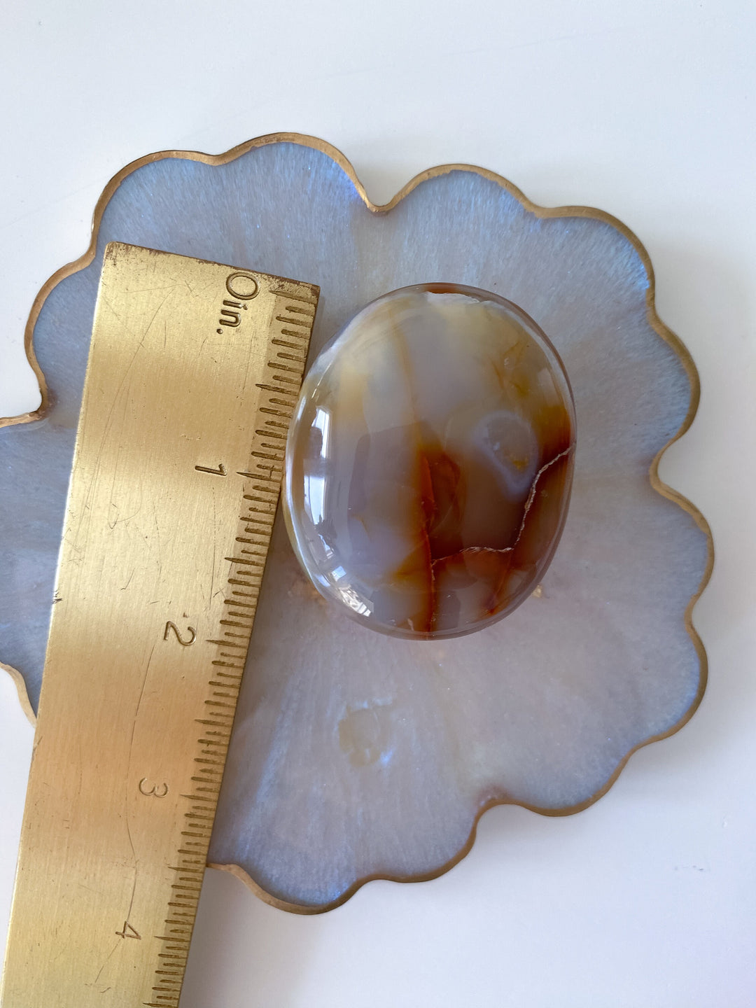 Duality Carnelian Palm Stone - Get Exact Crystal