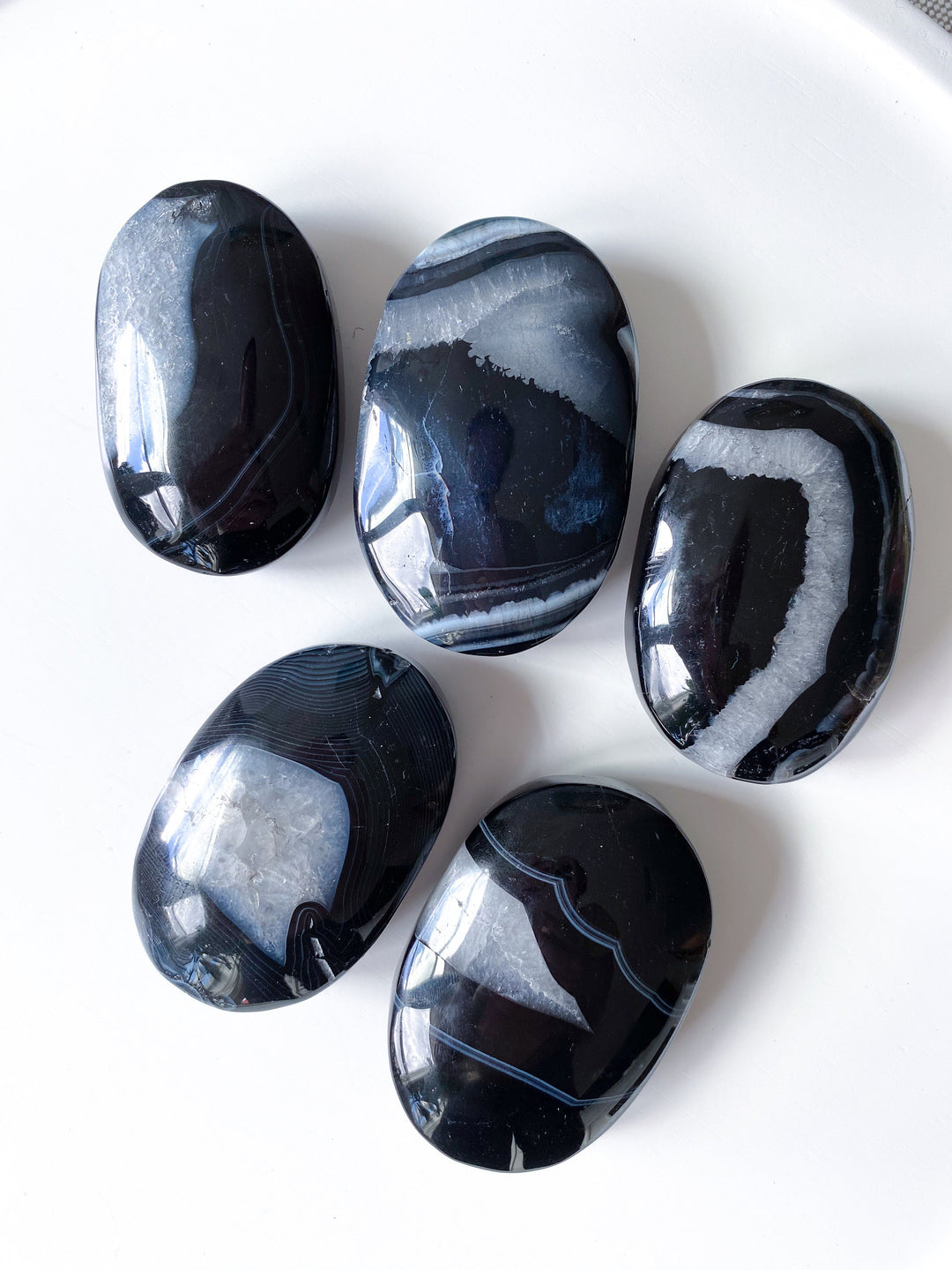 Black Agate Palm - You Choose