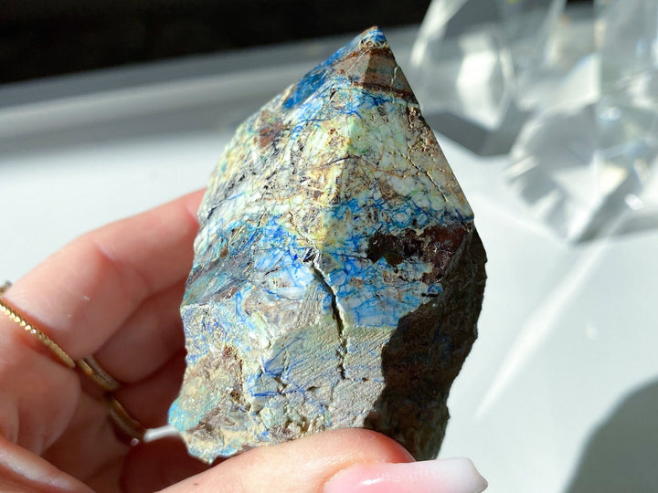 RARE Azurite Malachite Top Polish Point - Releasing Old Patterns - Openness Crystal - Love Stone - Creativity - Personal Evolution