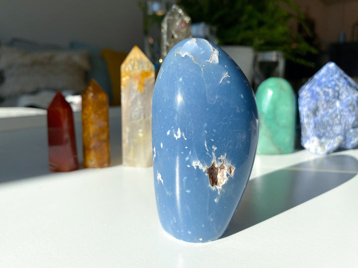 Angelite Freeform #1 - Spiritual Awareness - Communication - Lucid Dreaming Stone