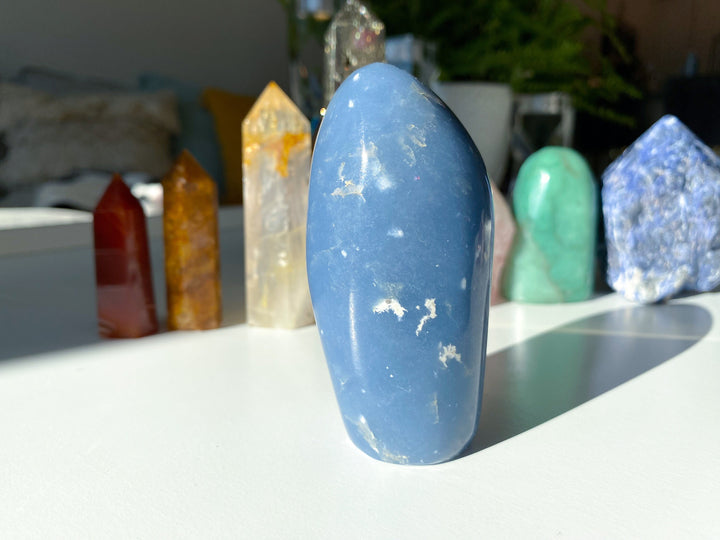 Angelite Freeform #1 - Spiritual Awareness - Communication - Lucid Dreaming Stone