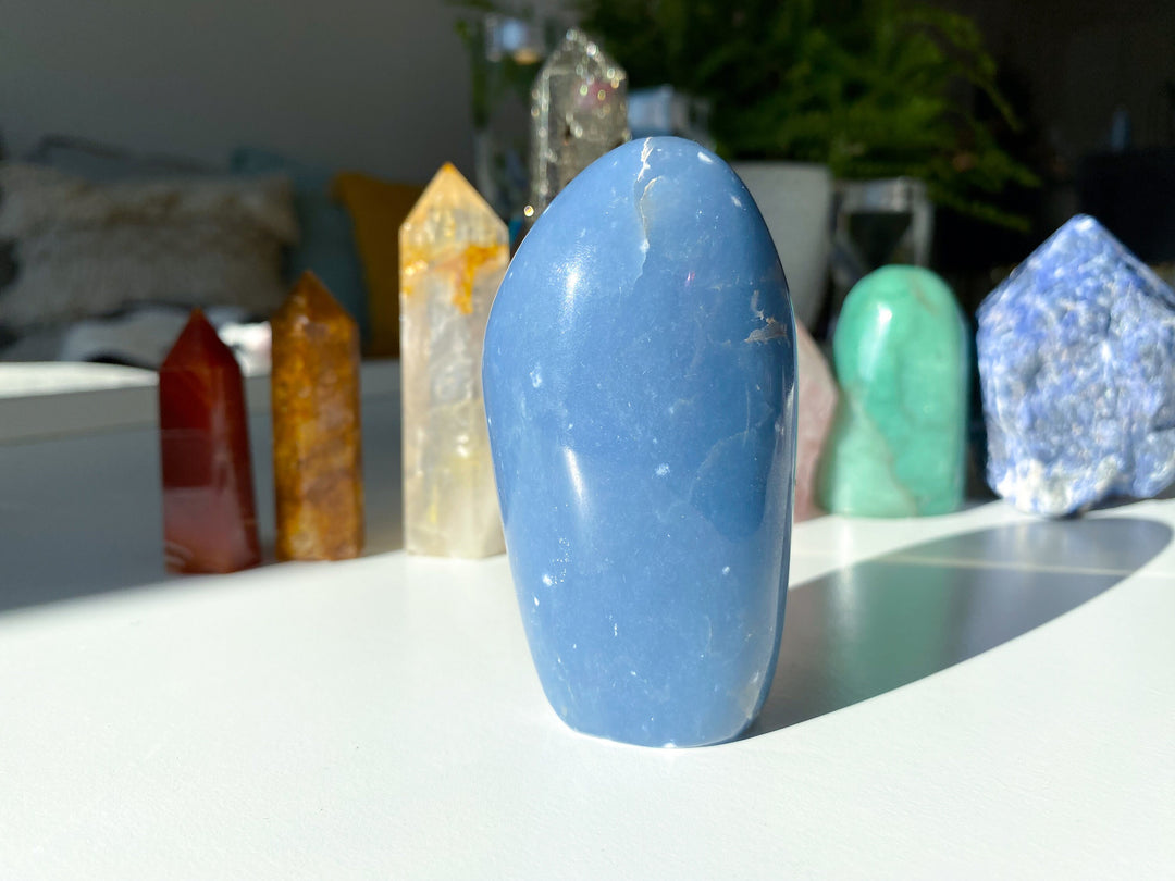 Angelite Freeform #1 - Spiritual Awareness - Communication - Lucid Dreaming Stone
