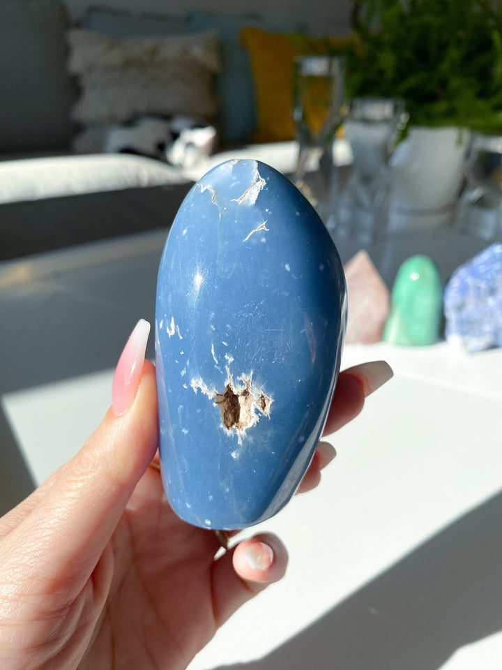 Angelite Freeform #1 - Spiritual Awareness - Communication - Lucid Dreaming Stone