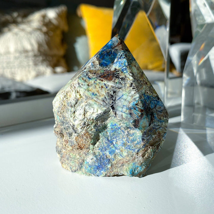 RARE Azurite Malachite Top Polish Point - Releasing Old Patterns - Openness Crystal - Love Stone - Creativity - Personal Evolution