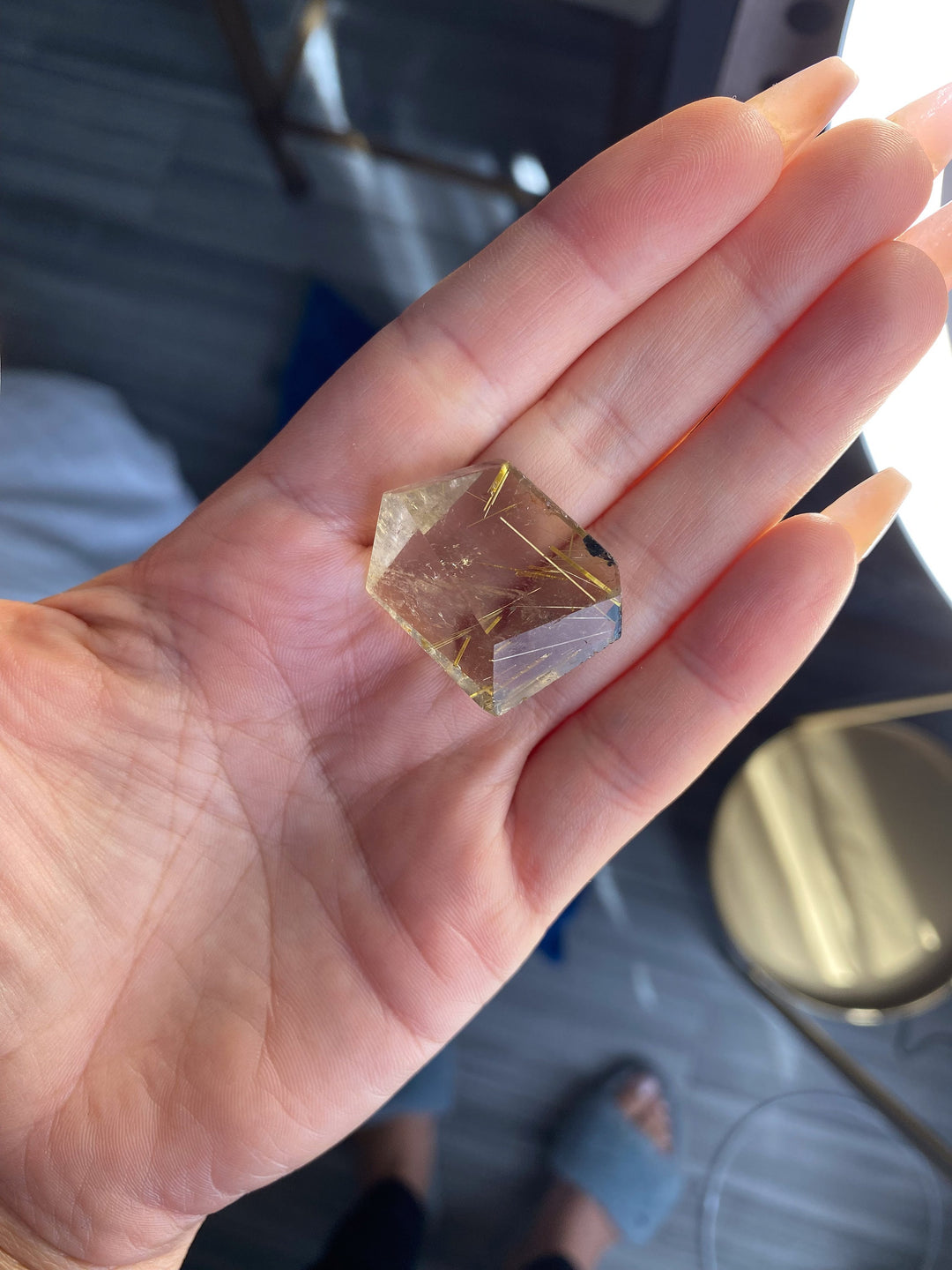 Small Golden Rutile Mini Freeform 1" - Rutilated Quartz