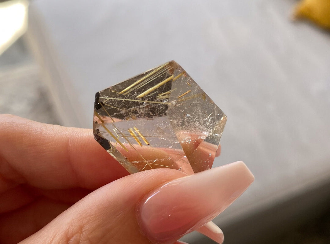 Small Golden Rutile Mini Freeform 1" - Rutilated Quartz