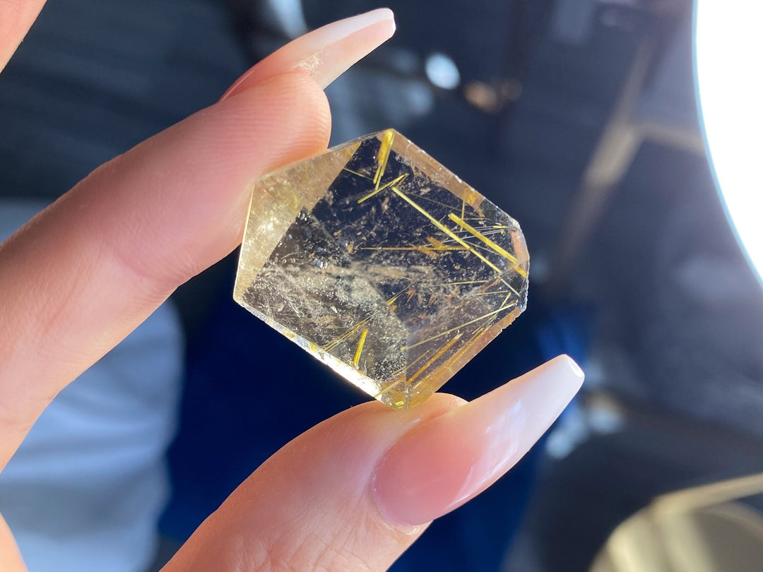 Small Golden Rutile Mini Freeform 1" - Rutilated Quartz