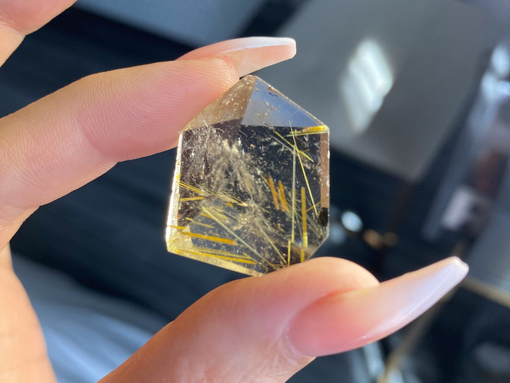 Small Golden Rutile Mini Freeform 1" - Rutilated Quartz