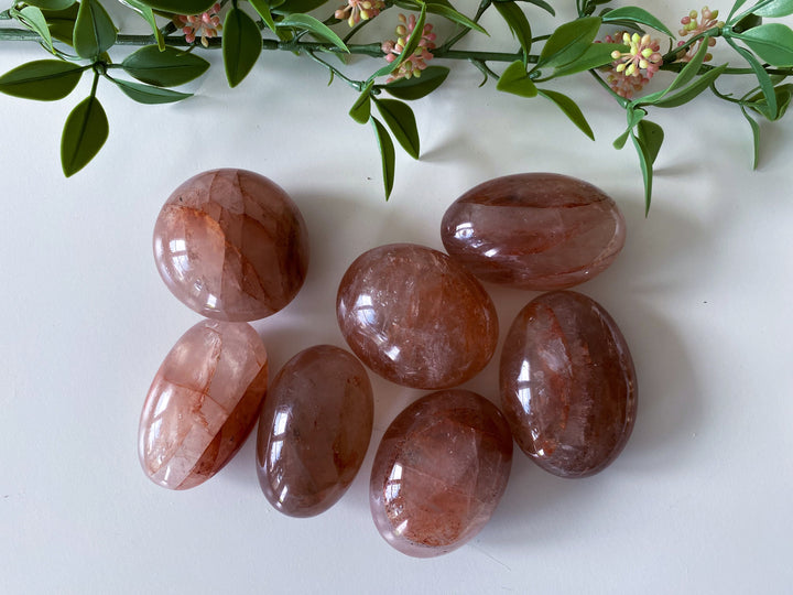 Fire Quartz Palm Stone
