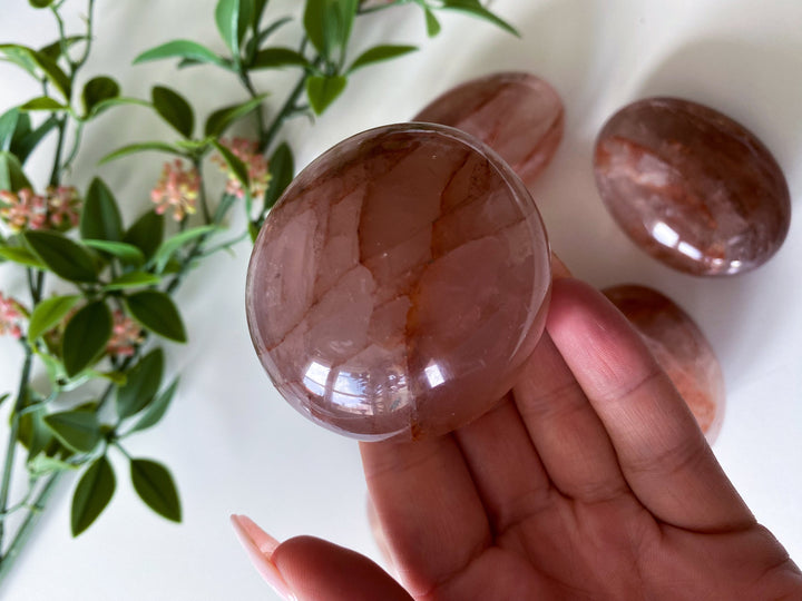 Fire Quartz Palm Stone