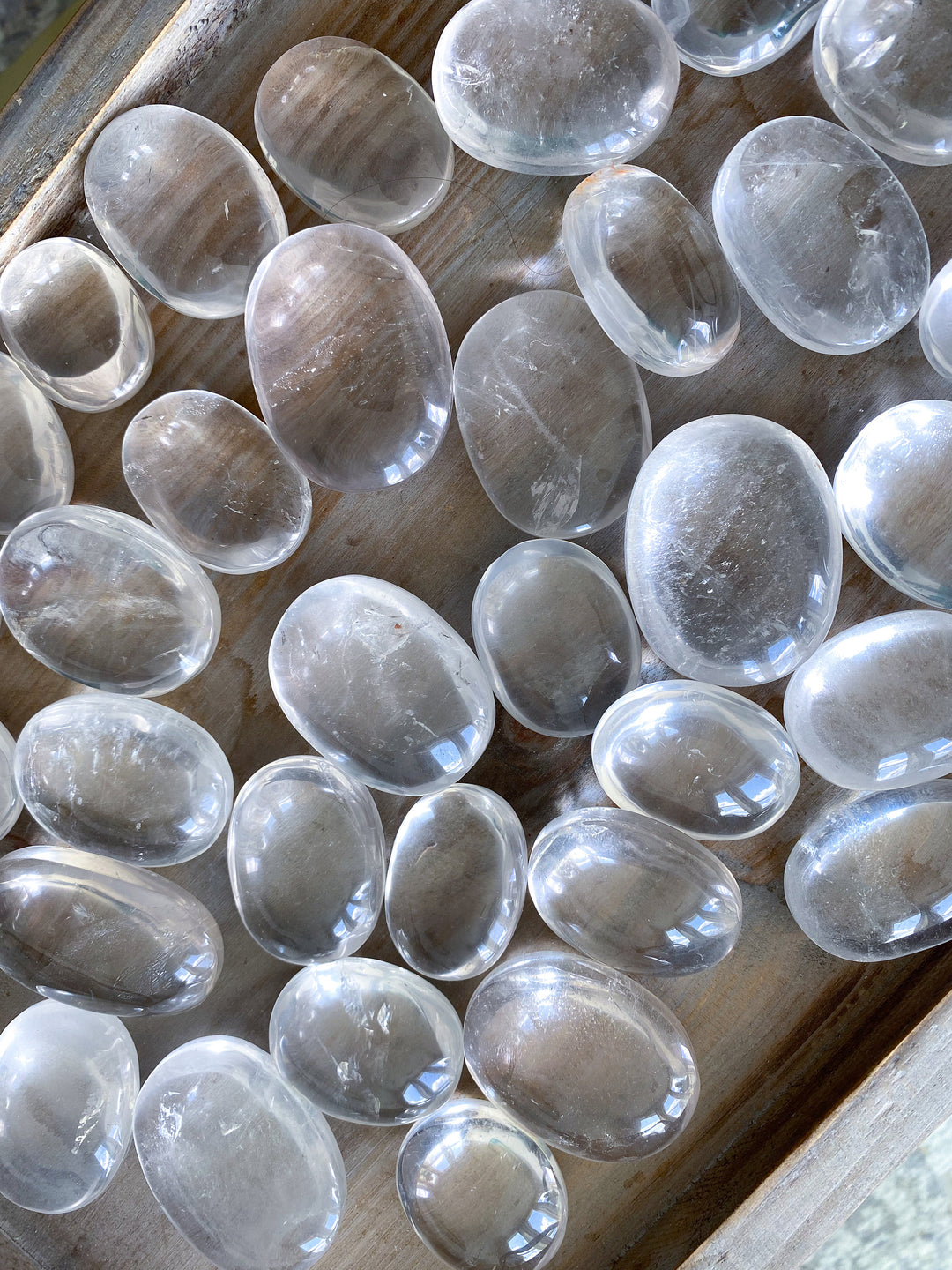 Clear Quartz Palm Stone - Pick Size