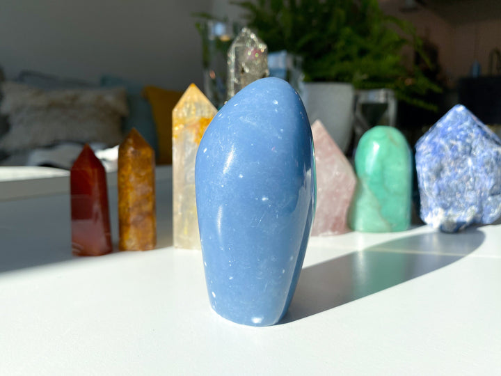 Angelite Freeform #1 - Spiritual Awareness - Communication - Lucid Dreaming Stone