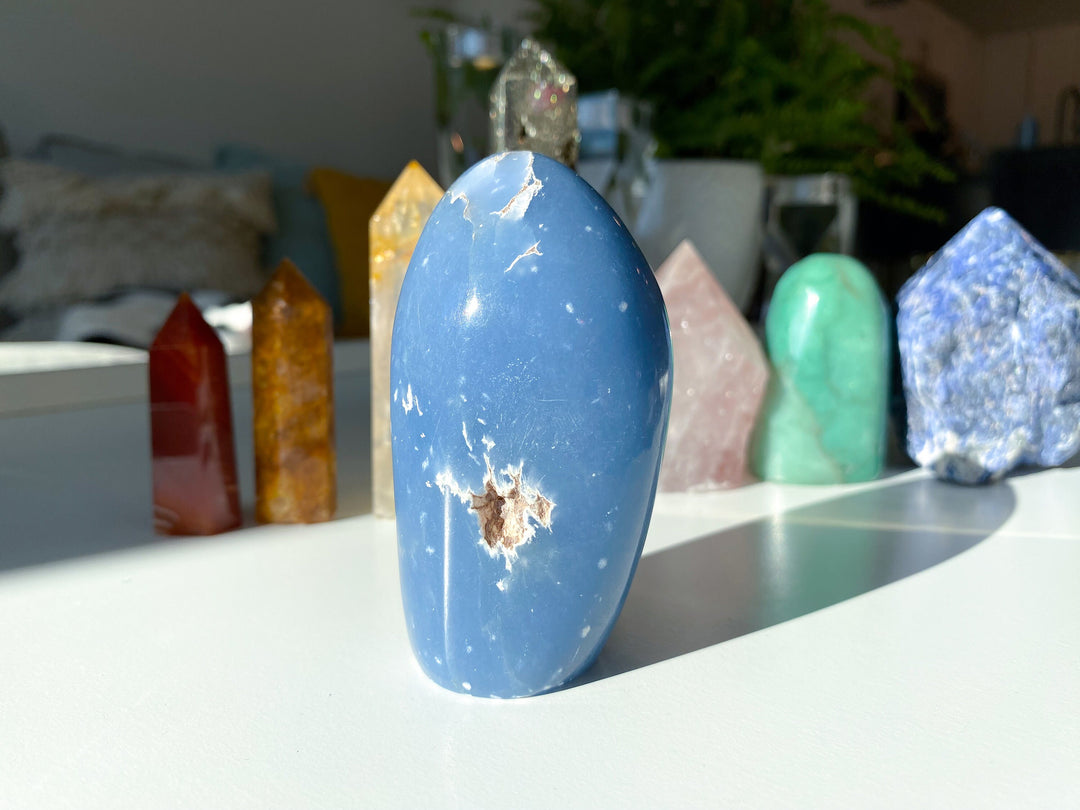 Angelite Freeform #1 - Spiritual Awareness - Communication - Lucid Dreaming Stone