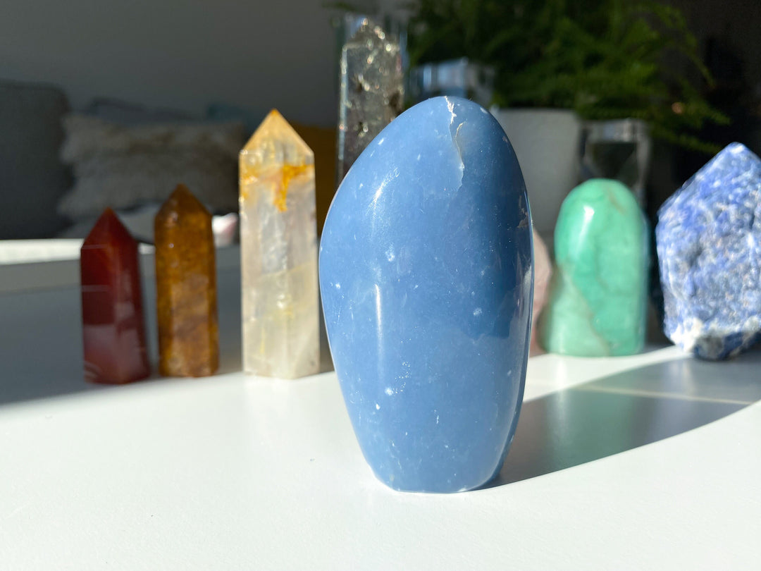 Angelite Freeform #1 - Spiritual Awareness - Communication - Lucid Dreaming Stone