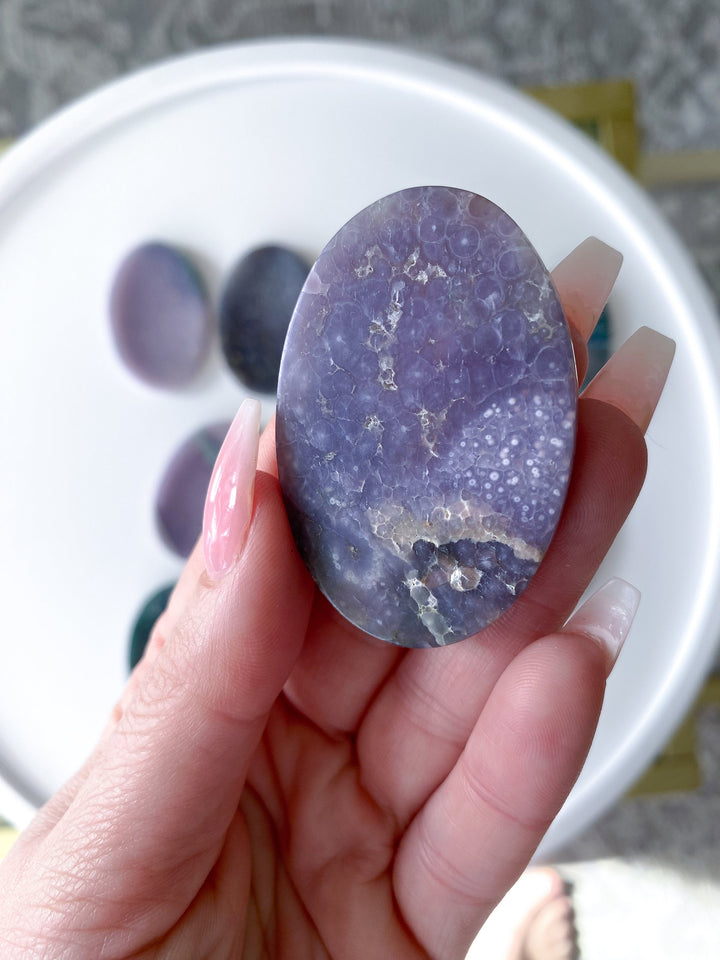 Large Grape Agate Worry Stone - You Choose - Dreams Coming True - Stability - Composure