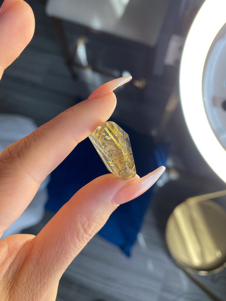 Small Golden Rutile Mini Freeform 1" - Rutilated Quartz