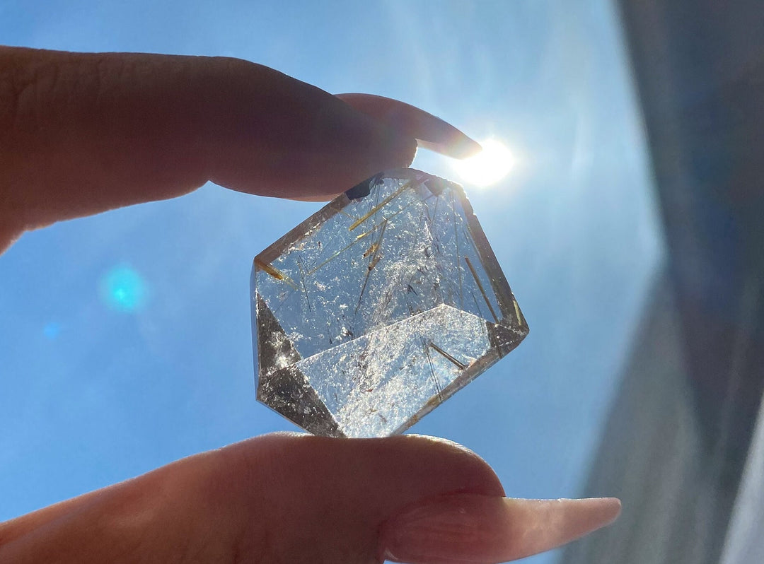 Small Golden Rutile Mini Freeform 1" - Rutilated Quartz