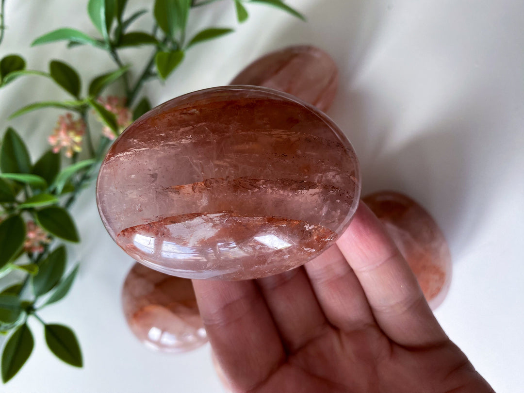 Fire Quartz Palm Stone