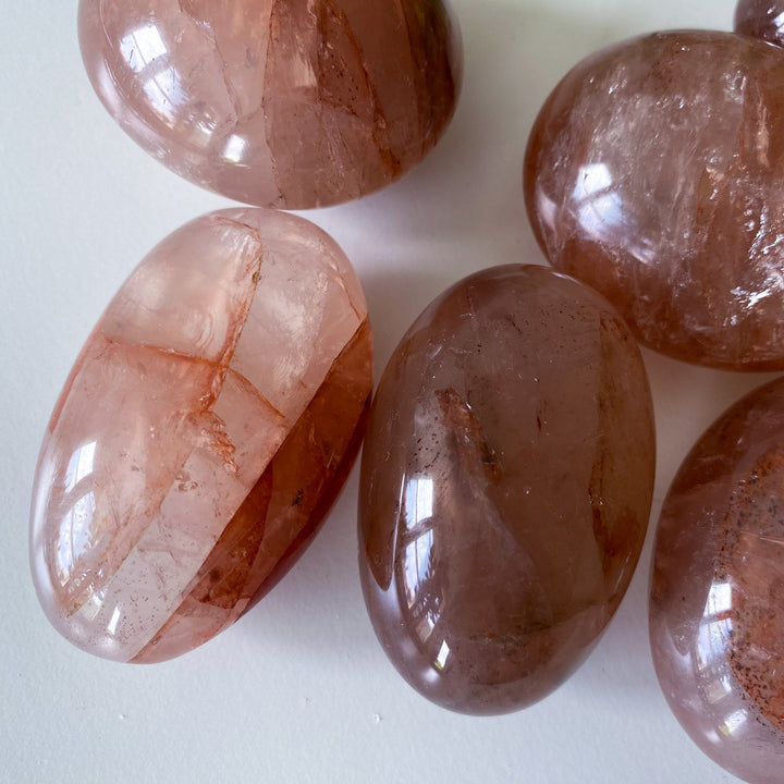 Fire Quartz Palm Stone