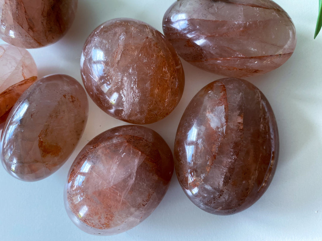 Fire Quartz Palm Stone