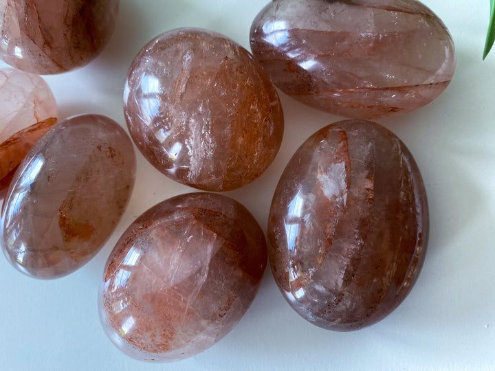 Fire Quartz Palm Stone