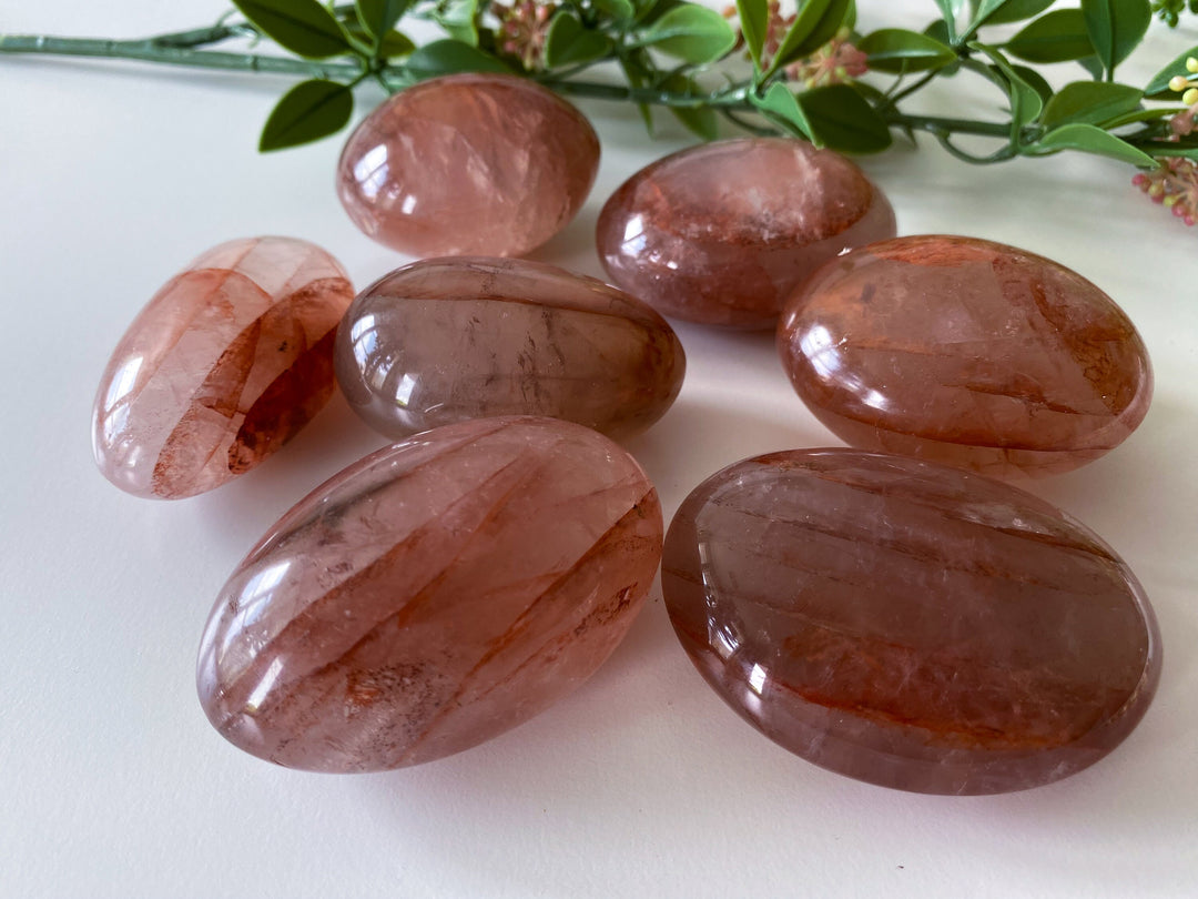 Fire Quartz Palm Stone