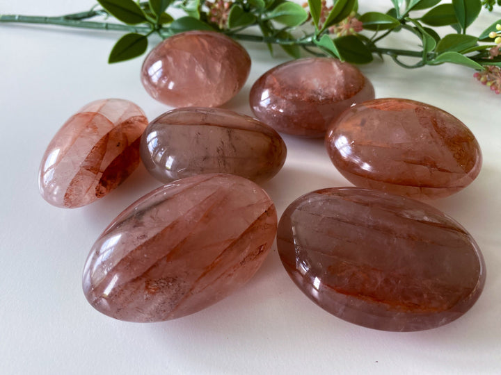 Fire Quartz Palm Stone