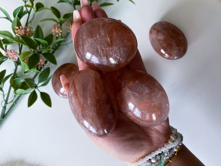 Fire Quartz Palm Stone