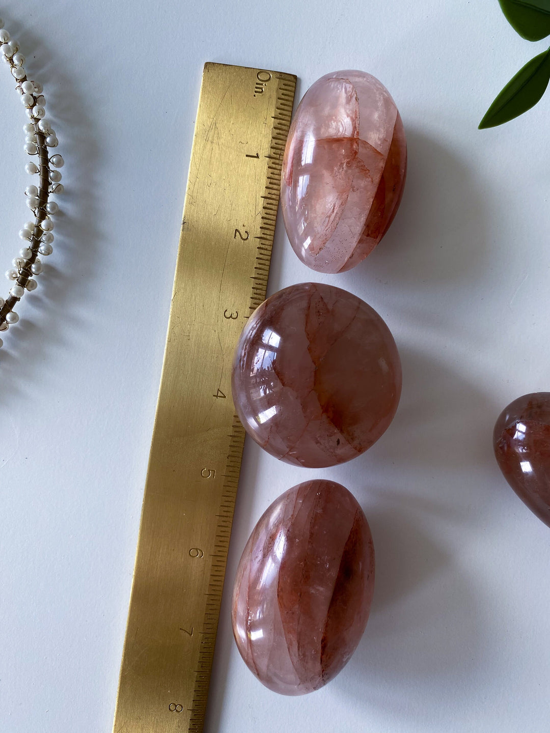 Fire Quartz Palm Stone
