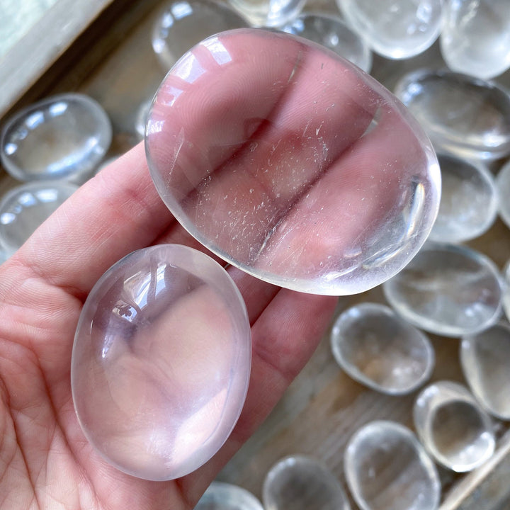 Clear Quartz Palm Stone - Pick Size