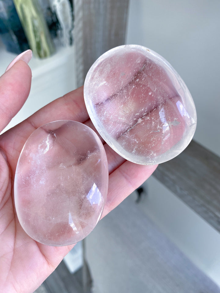 Clear Quartz Palm Stone - Pick Size