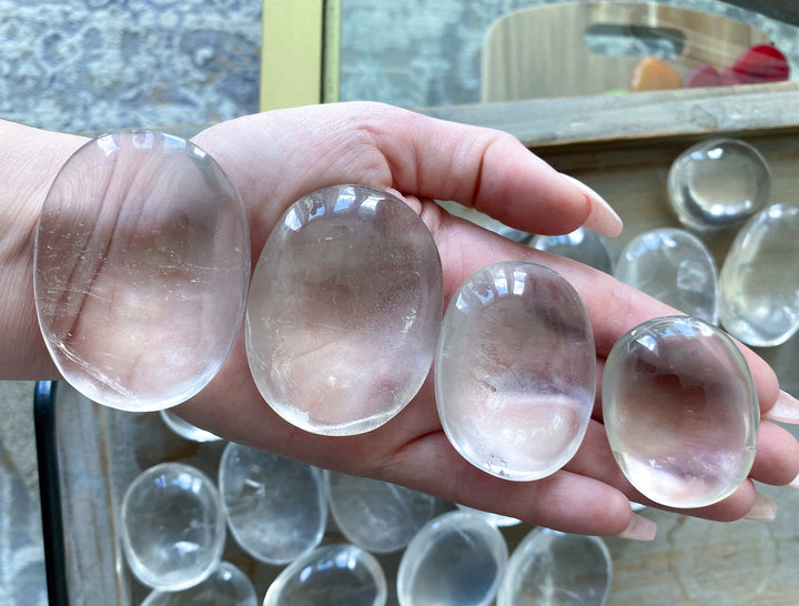 Clear Quartz Palm Stone - Pick Size