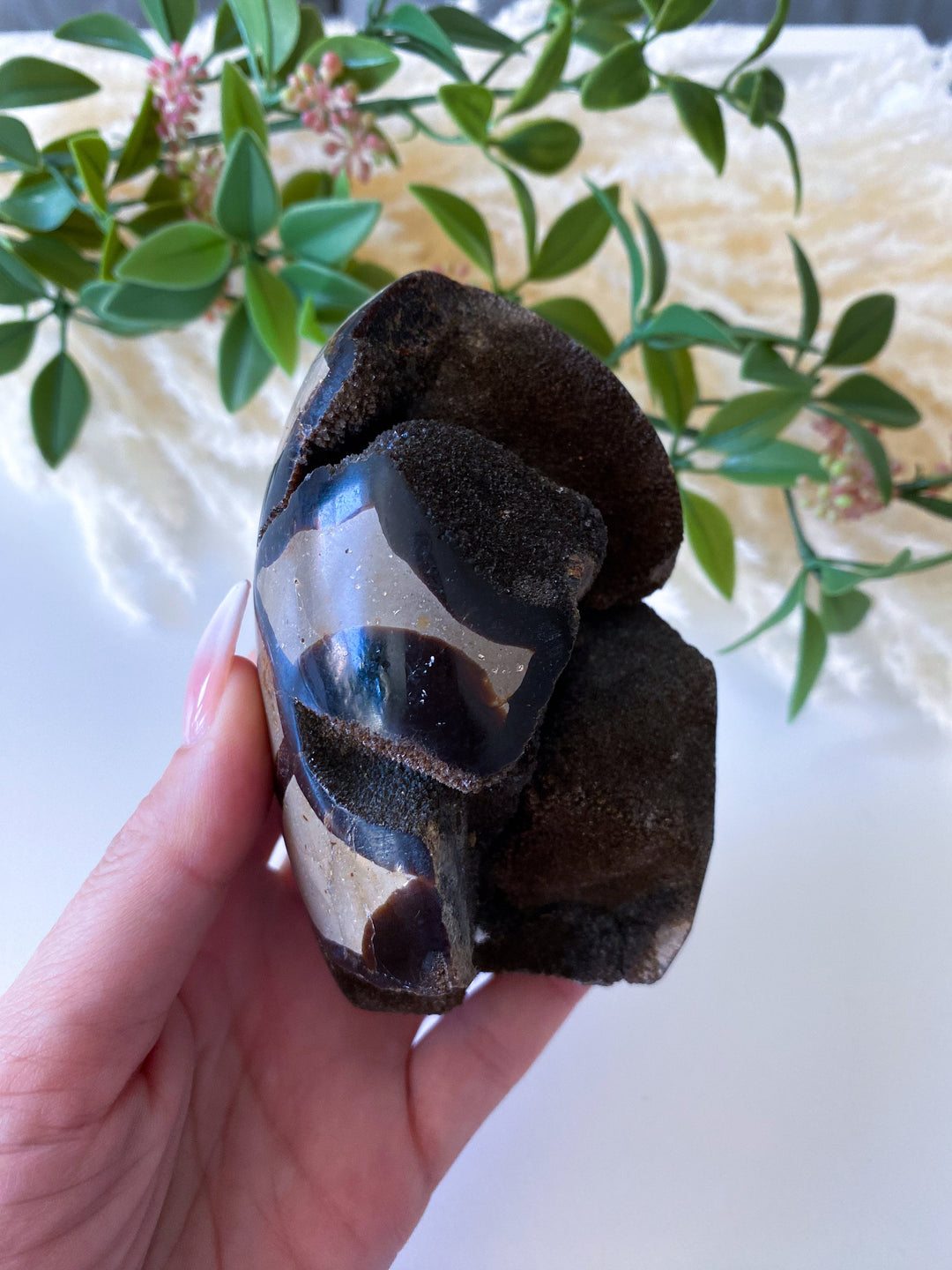 Large Septarian Dragon Egg - Geode Druzy Egg - Septarian Dragon Egg - Get Exact Item Listed