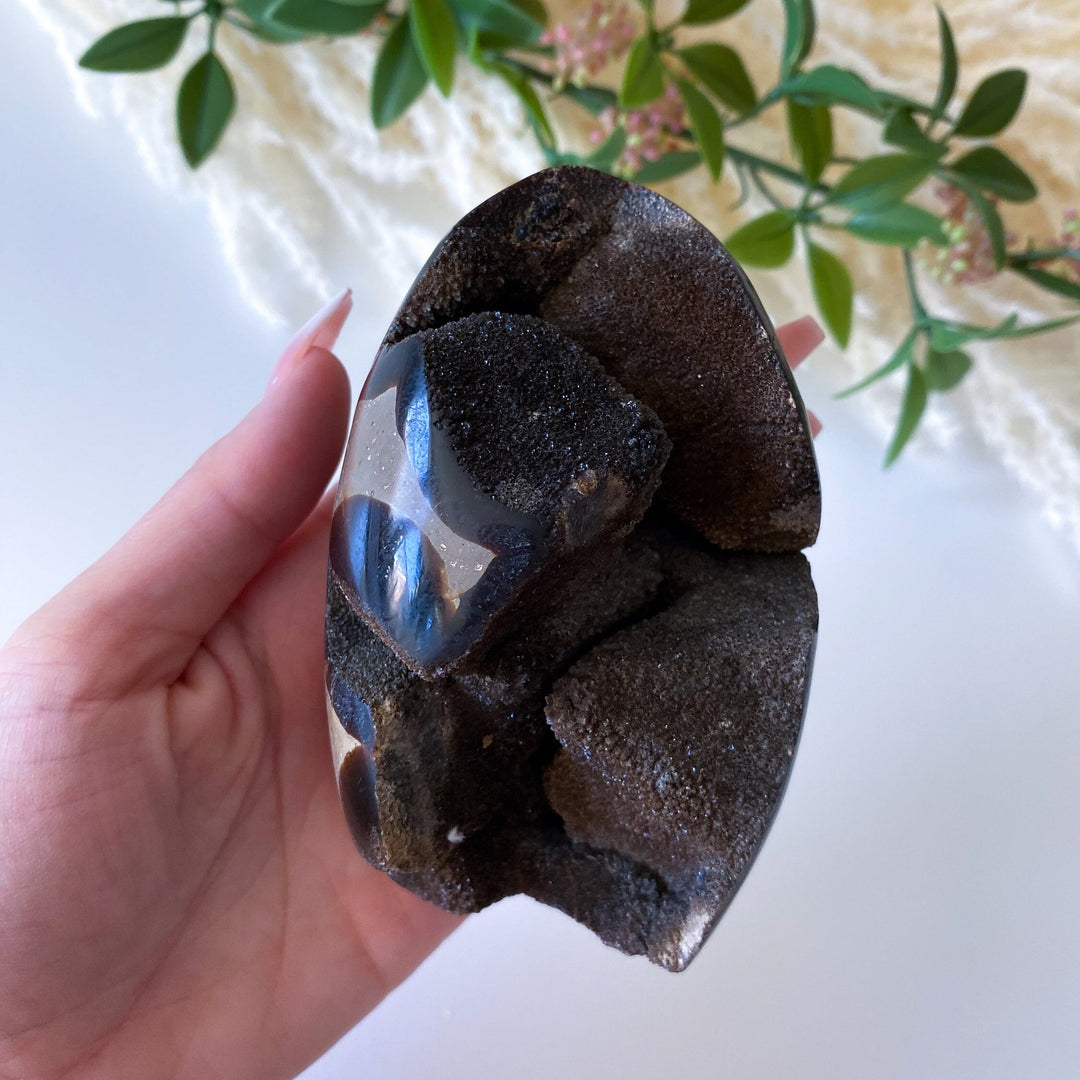 Large Septarian Dragon Egg - Geode Druzy Egg - Septarian Dragon Egg - Get Exact Item Listed