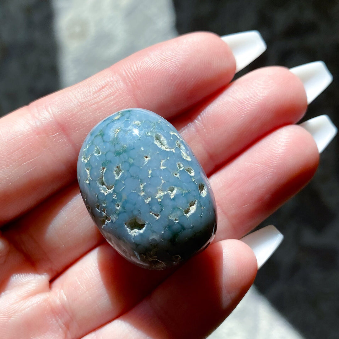 Grape Agate Tumbled Stone - Dreams Coming True - Stability - Composure